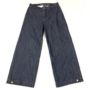 American Eagle Convertible Trouser Jeans 0 Indigo High Rise Wide Leg Ankle